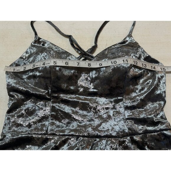 City Triangles Metallic Silver Gray Formal Dress Polyester Blend Junior Size 7 - Picture 8 of 16